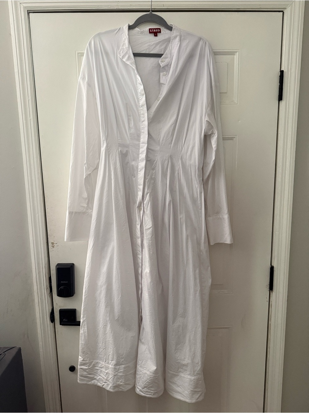 STAUD Lorenza Midi Dress White XL - Picture 7 of 9